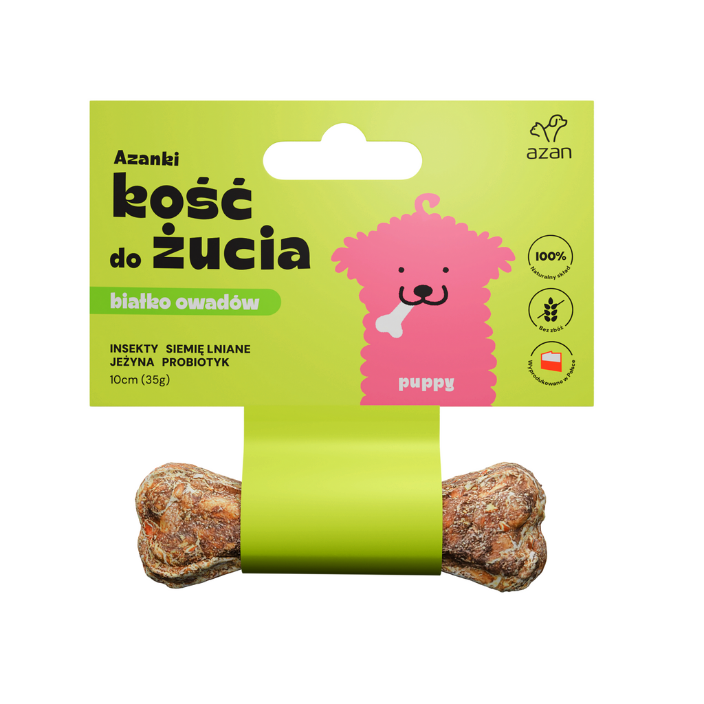 zielone opakowanie Kostka funkcyjna puppy owady AZANKI
