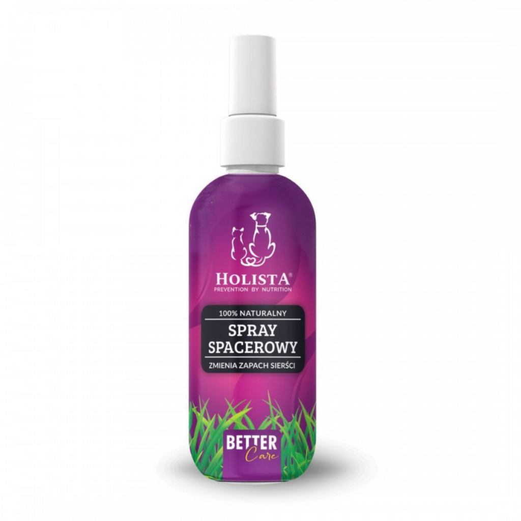 fioletowe opakowanie spray spacerowego z firmy Holista