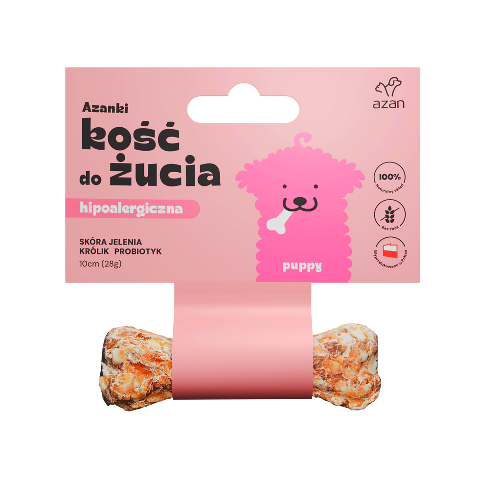 różowe opakowanie kostka puppy Azanki hipoalergiczna