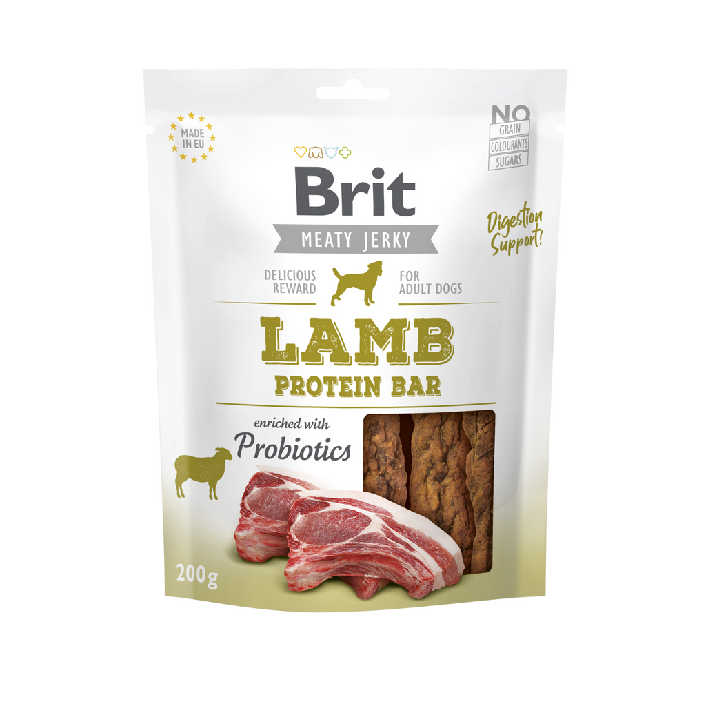 opakowanie smaczki BRIT JERKY Jagnięcina