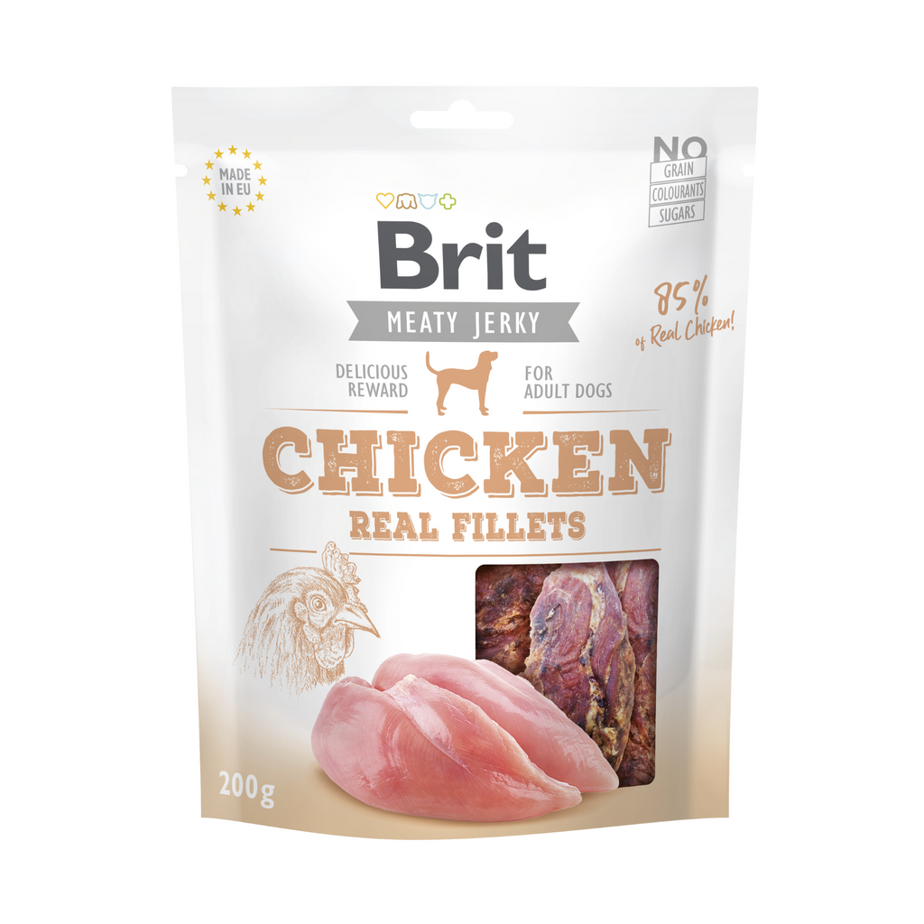 opakowanie smaczki BRIT JERKY kurczak