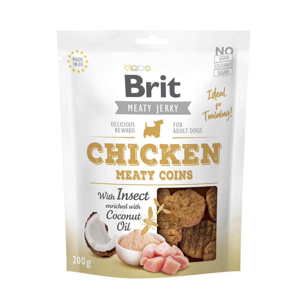 opakowanie smaczki BRIT JERKY kurczak i kokos