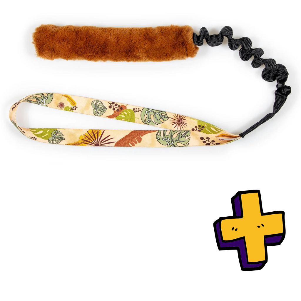 szarpak z amortyzatorem sztuczne futro wzór monstery